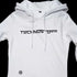 Nocturnal White Premium Hoodie von Technostoff Vorderansicht
